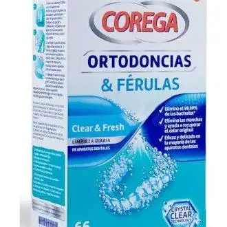 Corega Ortodoncias Y Férulas Tabletas Limpiadoras Para Férulas 66Tabs