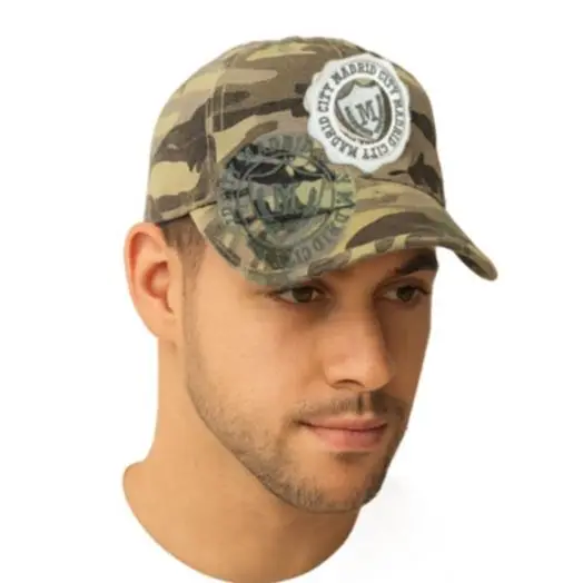 Gorra camuflaje con parche bordado Madrid City- La Hormiga Negra