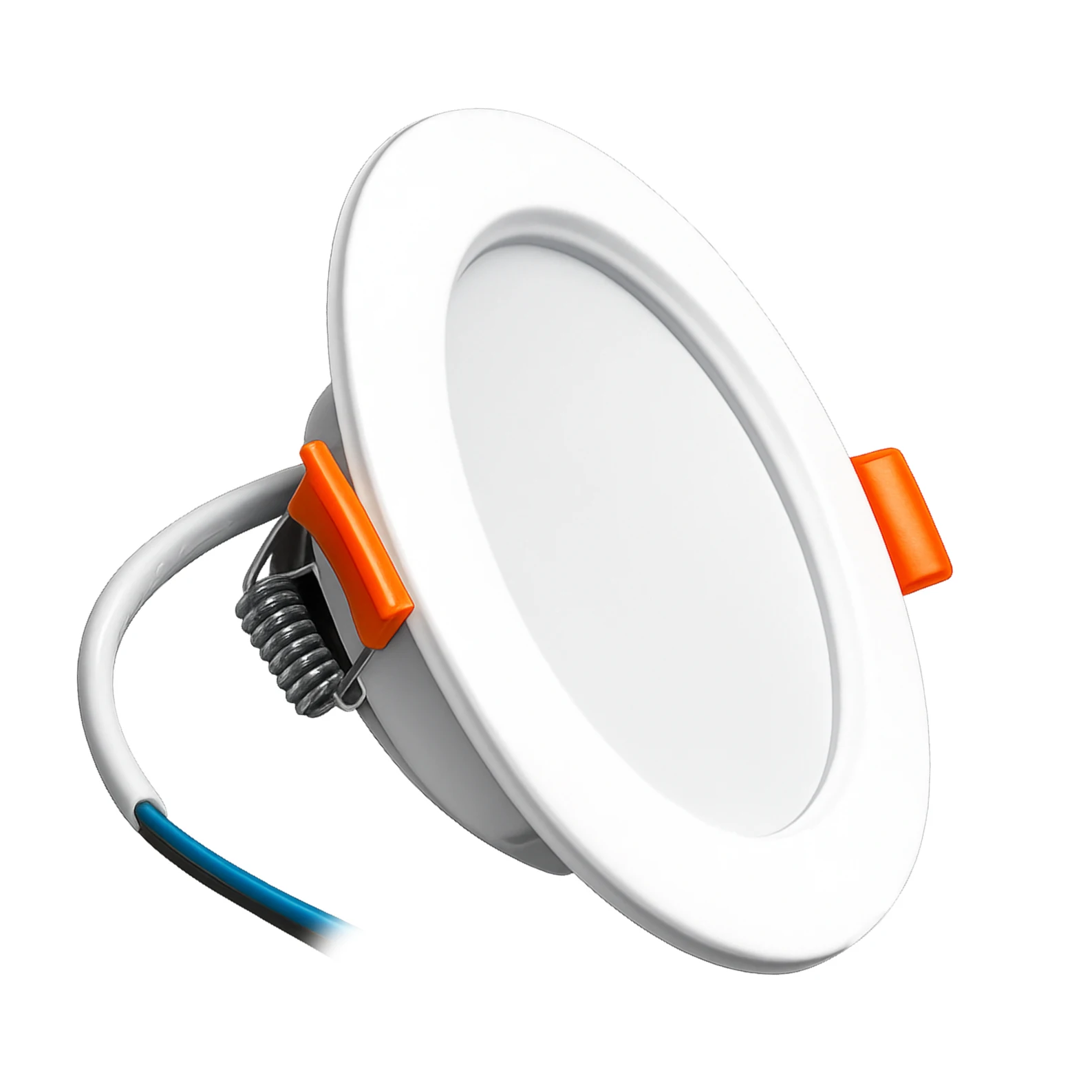 LED ATOMANT Downlight LED Redondo Empotrable, Corte 75-90mm, 4W, 200 lúmenes, Bajo consumo, Ideal para cocinas, pasillos, baños, oficinas, Instalación fácil y rápida, Luz uniforme y sin parpadeos,