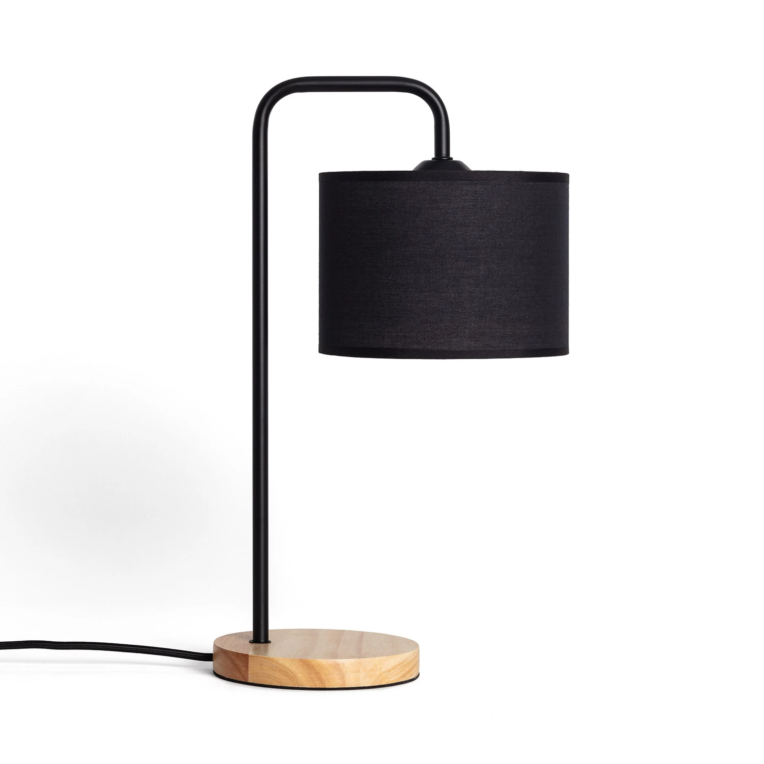 LEDKIA LIGHTING - Lámpara de Mesa Jedali | Diseño Elegante y Moderno | Compatible con Bombilla E27 hasta 20W | Uso Interior IP20 | Para Salón y Dormitorio, Blanco, Madera