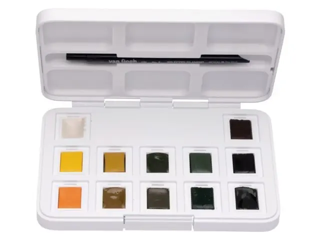 Watercolor TALENS VAN GOGH POCKET box 12 shades of nature VAN GOGH 10x14x2 Cms.