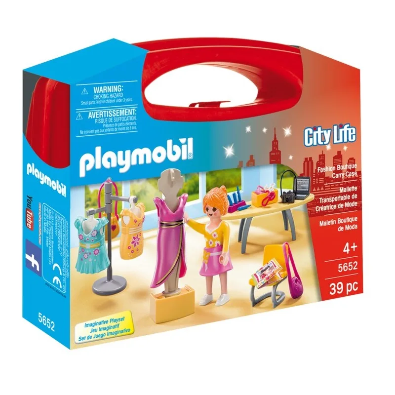 PLAYMOBIL MALETÍN GRANDE DE MODA, 5652, TIENDA CON LICENCIA OFICIAL