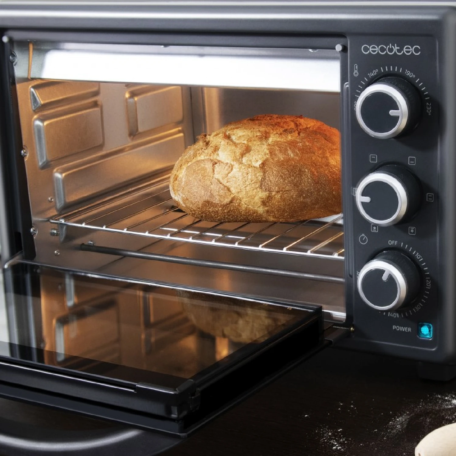 Cecotec bake&toast 2600 black 4pizza table oven