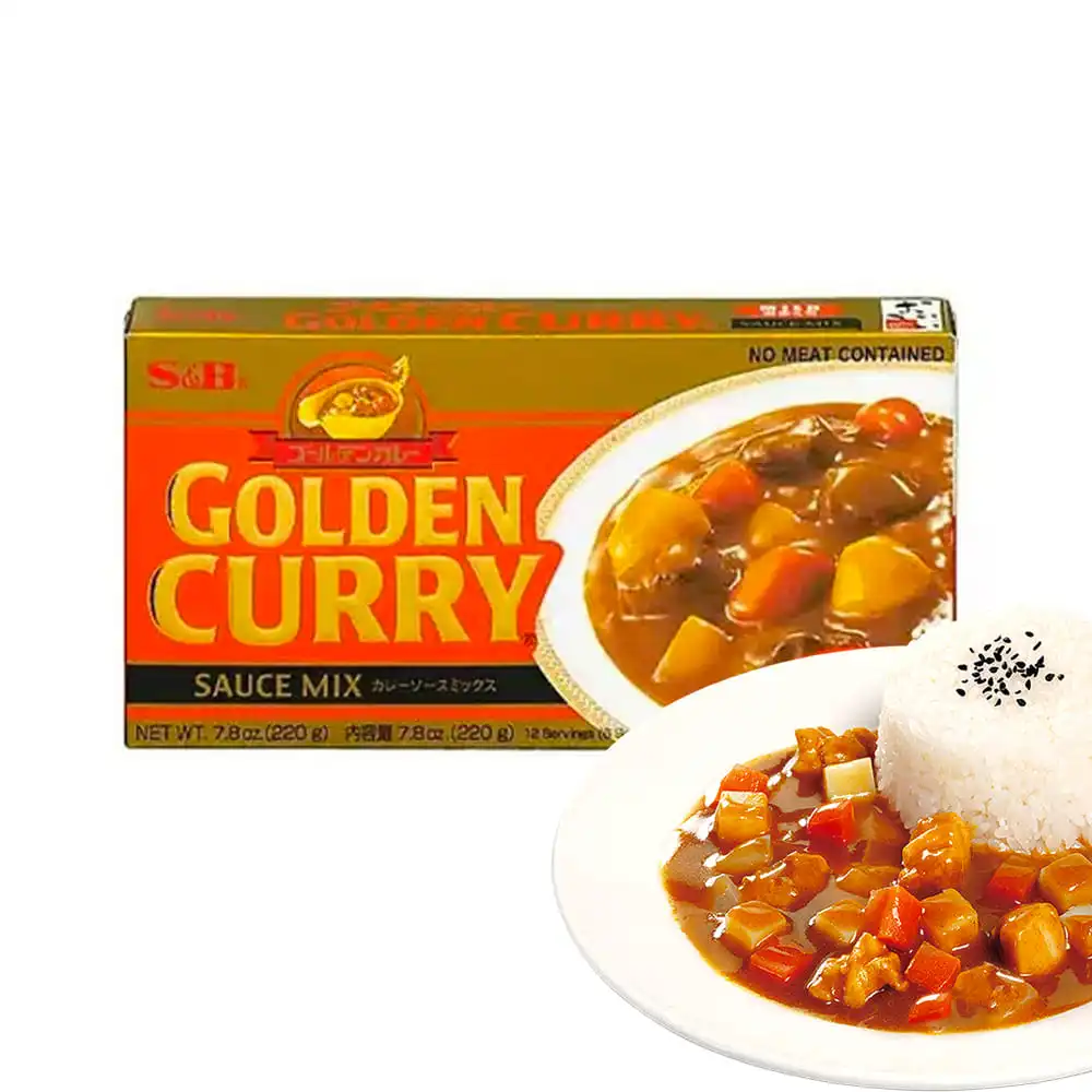 Pasta de Curry Japonés Golden Curry Suave Picante Medio Picante Super picante Extra Hot 220g S&B