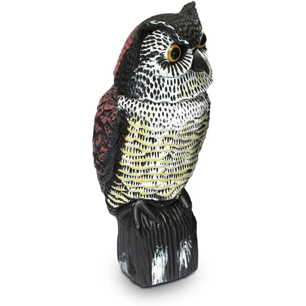 C.A | Búho Espantapájaros 🦉 | Cabeza Giratoria Activada por el Viento | Sin Pilas | Repelente de Aves para Jardín y Huerto