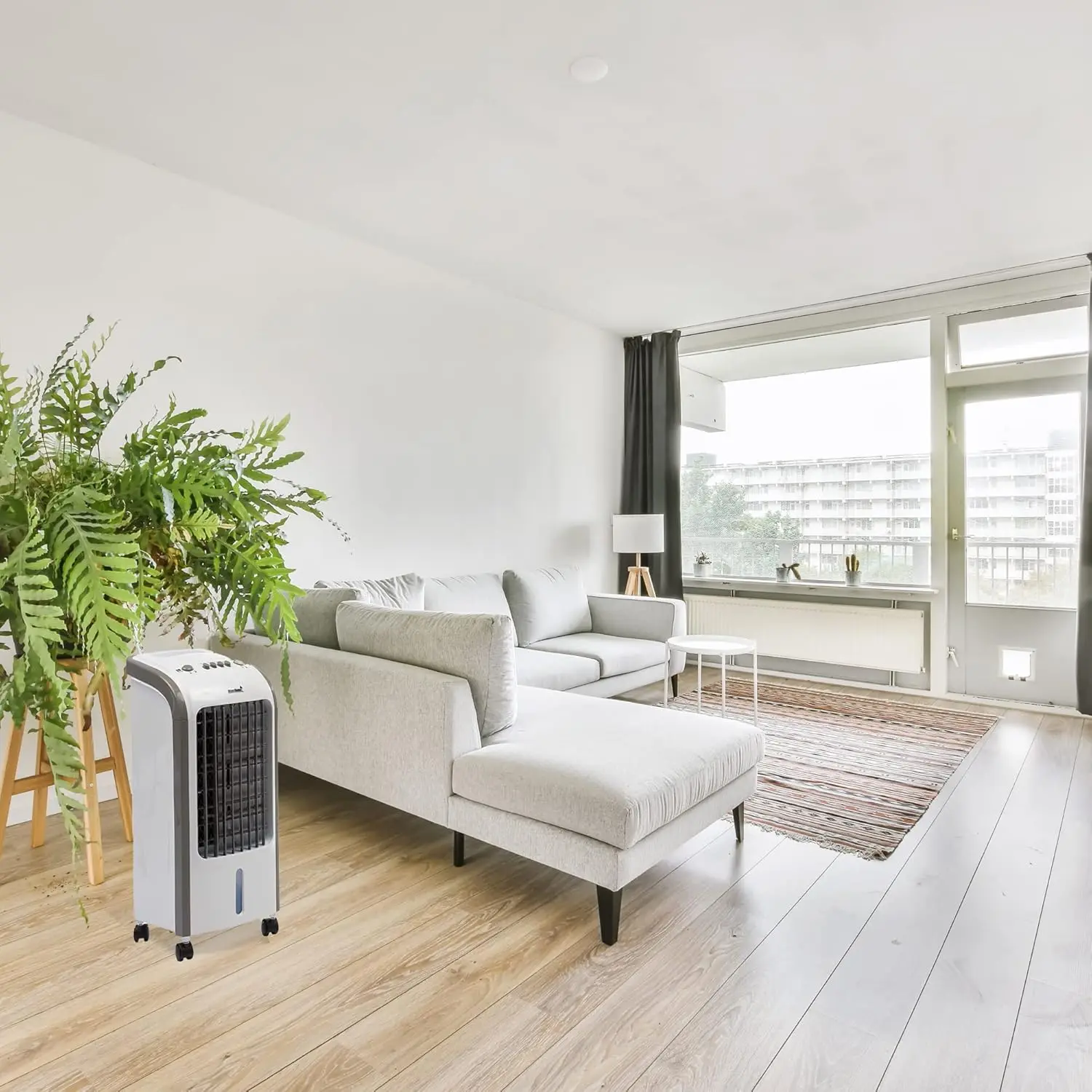 Ps prouths portable air conditioner, air conditioner, air cooler |   Refreshes, ventilates, purifies and humidifies |   10h autonomy, honeycomb and laptop filter (4.6 kg) 4l