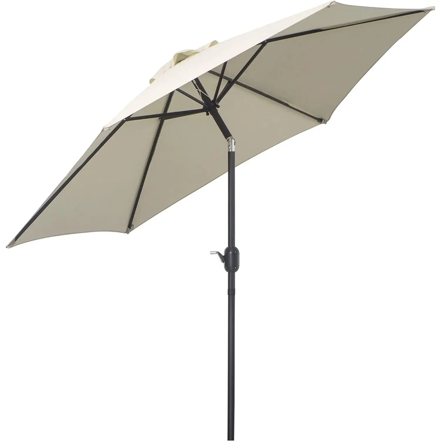 Sombrilla Parasol Reclinable para Jardín Patio Terraza Playa Piscina con Manivela Protector UV Φ2.7x2.35m Aluminio