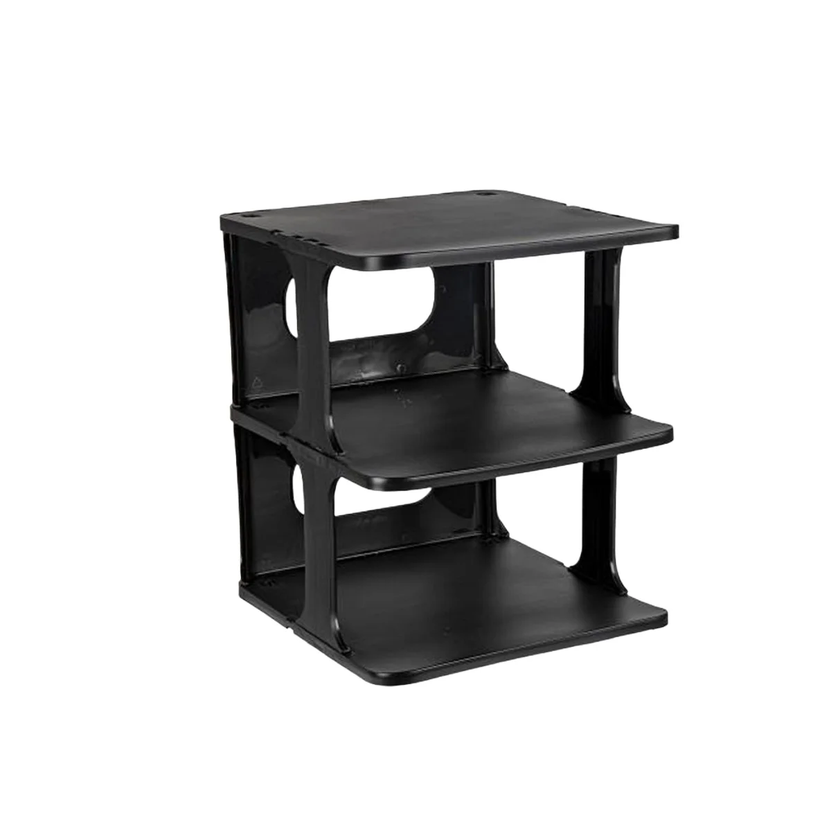 ZYLX SHOPPING – Zapatero Apilable Negro | Organizador Modular de 3 y 4 Baldas | Ahorra Espacio para Hogar y Vestidor