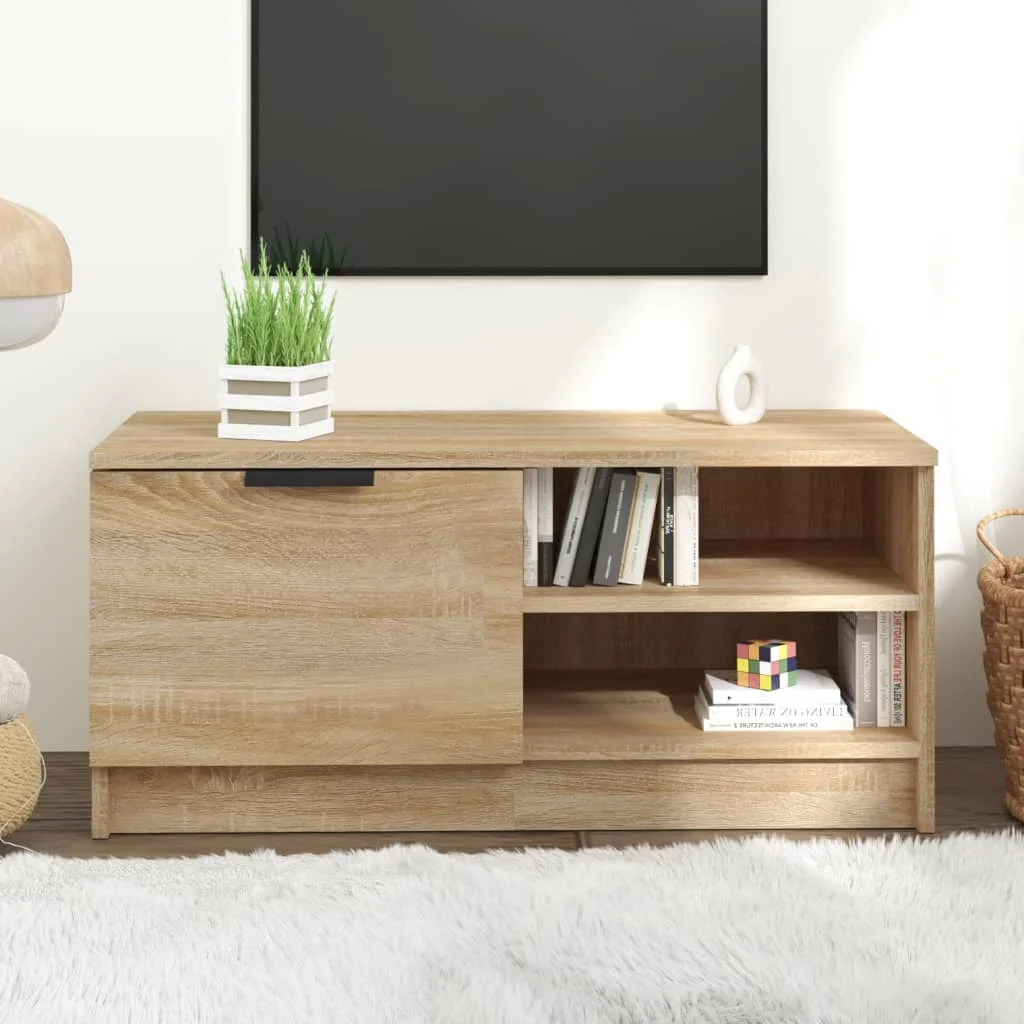 VidaXL plywood TV cabinet 80x35x36,5 cm, living room furniture, TV cabinet, living room TV cabinet, TV table, tele cabinet