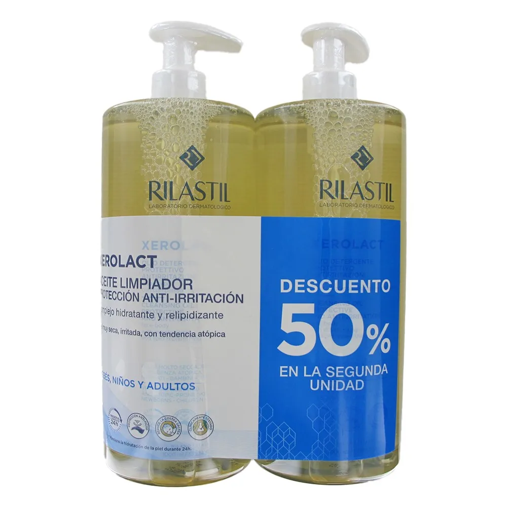 Rilastil Xerolact Aceite Limpiador 1000 ml + 1000 ml