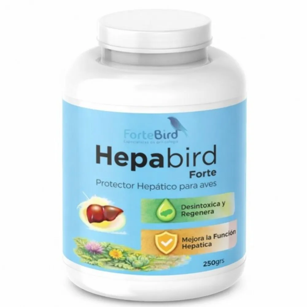 Hepabird Forte Protector hepático y cuidado para aves 250gr Fortebird