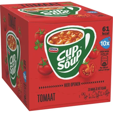 Unox cup-a-soup tomato – instant tomato soup – pack 10x175ml