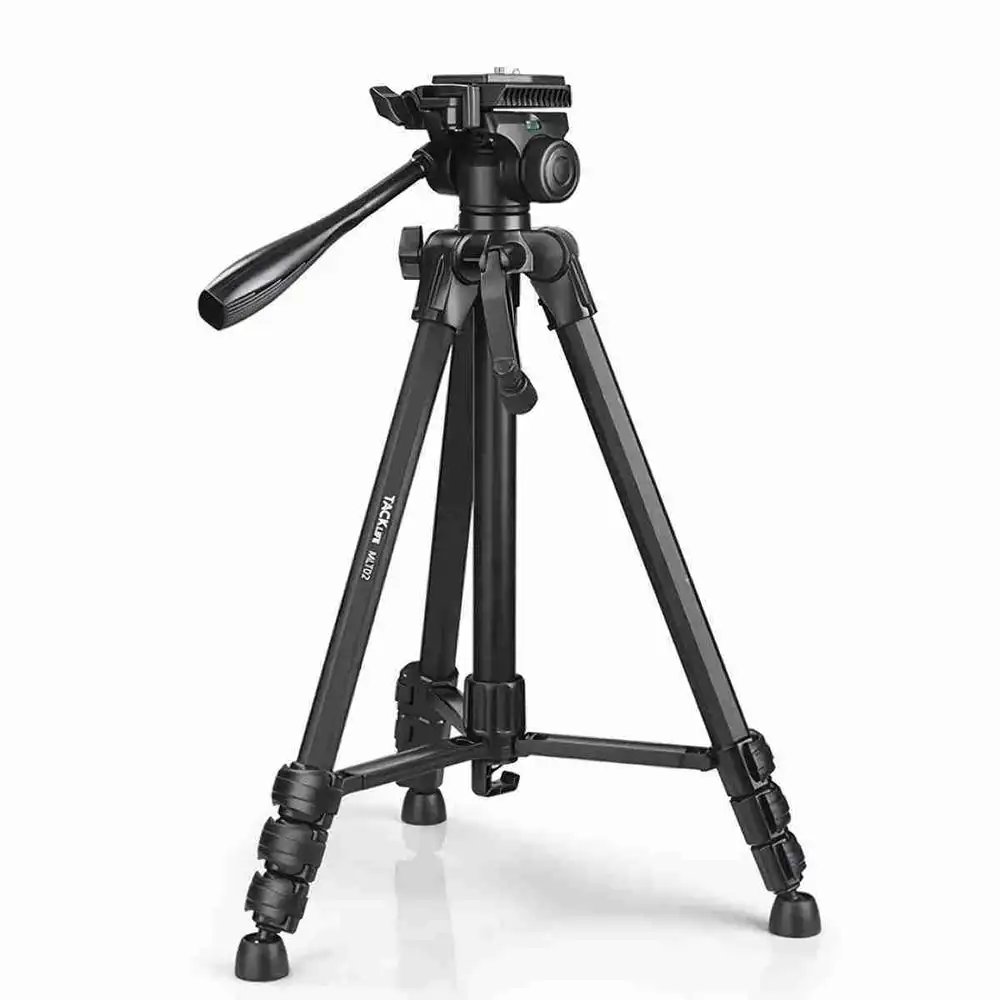 Trípode ALMALUX para Cámara y Móvil 150cm, Control Remoto Bluetooth, Cabezal 360°, Soporte Smartphone y Bolsa, Carga 5kg