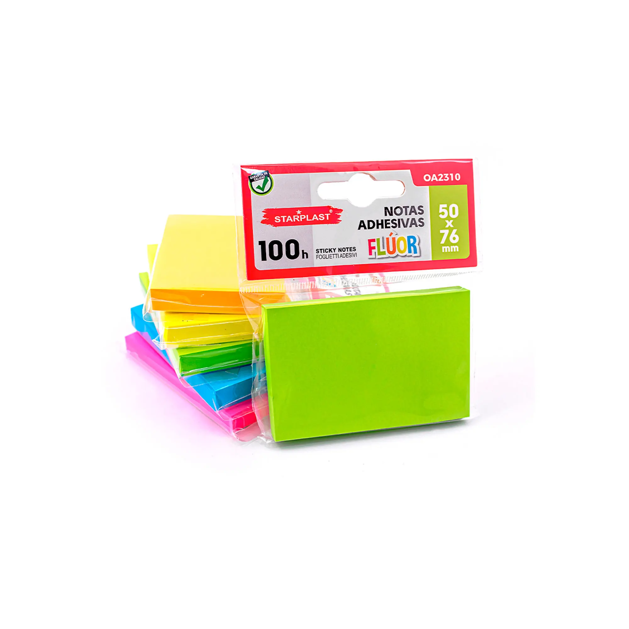 Starplast PACK 1200 NOTAS ADHESIVAS - 12 Tacos de Notas Adhesivas con 100 Hojas Cada una - 50x76mm - Uso Escolar o de Oficina - Vuelta Al Cole - Apuntes - Recordatorios - Instituto - Universidad -