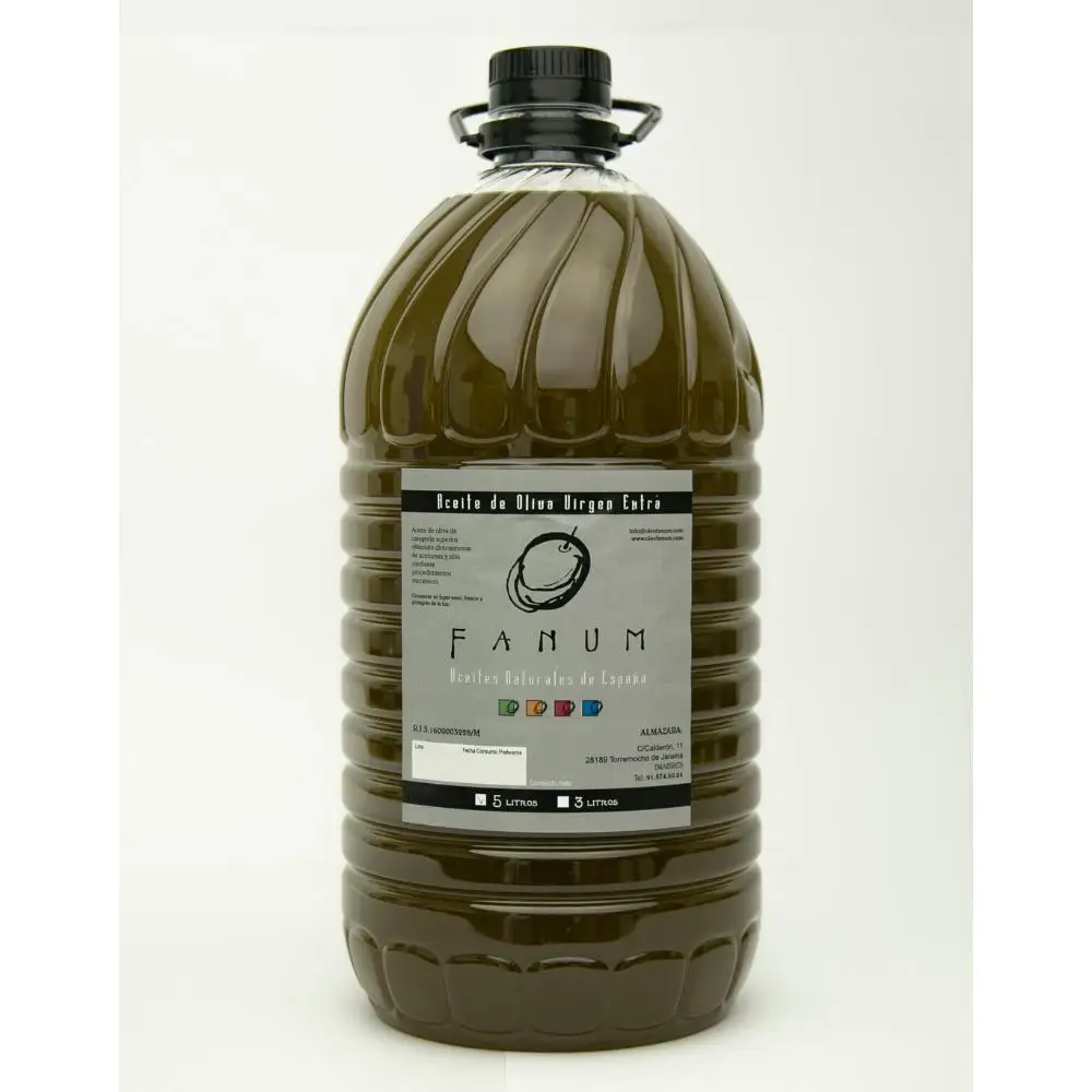 Aceite de Oliva Virgen Extra FANUM - Garrafa 5L Sin Filtrar - Alta Calidad