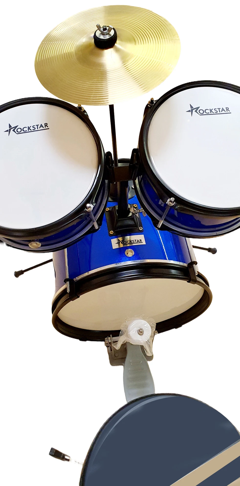 ROCKSTAR MUSIC-children's drums JDS1043B-tunable Musical instrument with bass drum Pedal, stool and drumsticks-exceptional sound quality. Dimension: 50cm wide, 90cm Bottom, 75cm high #8