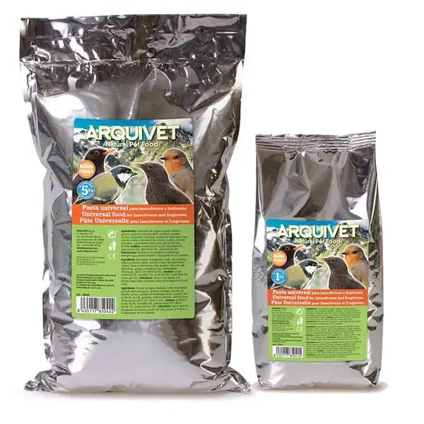 Insectivoros Y Frutivoros, 1kg, 5kg, Pasta Universal de Cría para Pájaros Comida de Pájaros