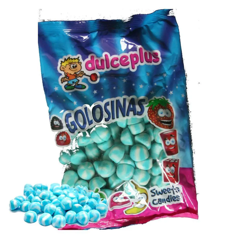 BESOS TWIST AZULES BRILLO GOMINOLA 1KG. DULCEPLUS