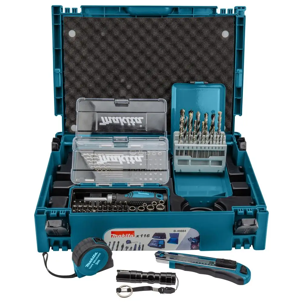 MAKITA B-49884 - Maletín de accesorios Makpac 116 pcs