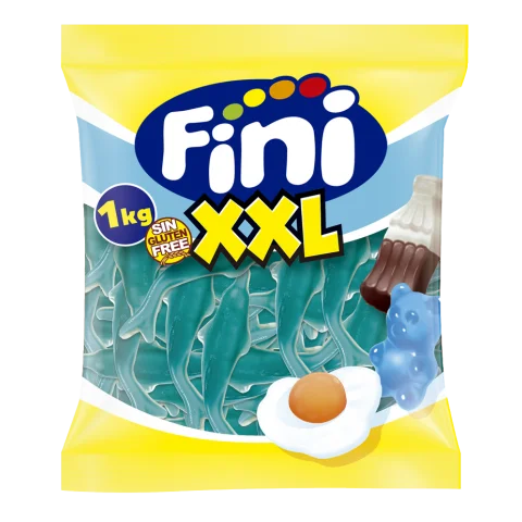 Delfines Gigantes XXL Fini bolsa de 1 Kg - tiburon azul xxl - gominola - golosina