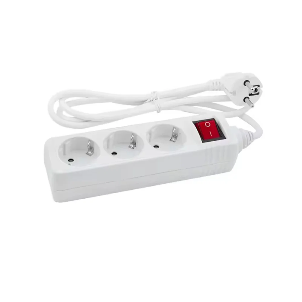 3, 4, 5, 6 Schucko power extension strip with switch 16a/250v 3680w, 3g1.5m current 1,5m long cable 3m or 5m, interior use, white color, happy gift