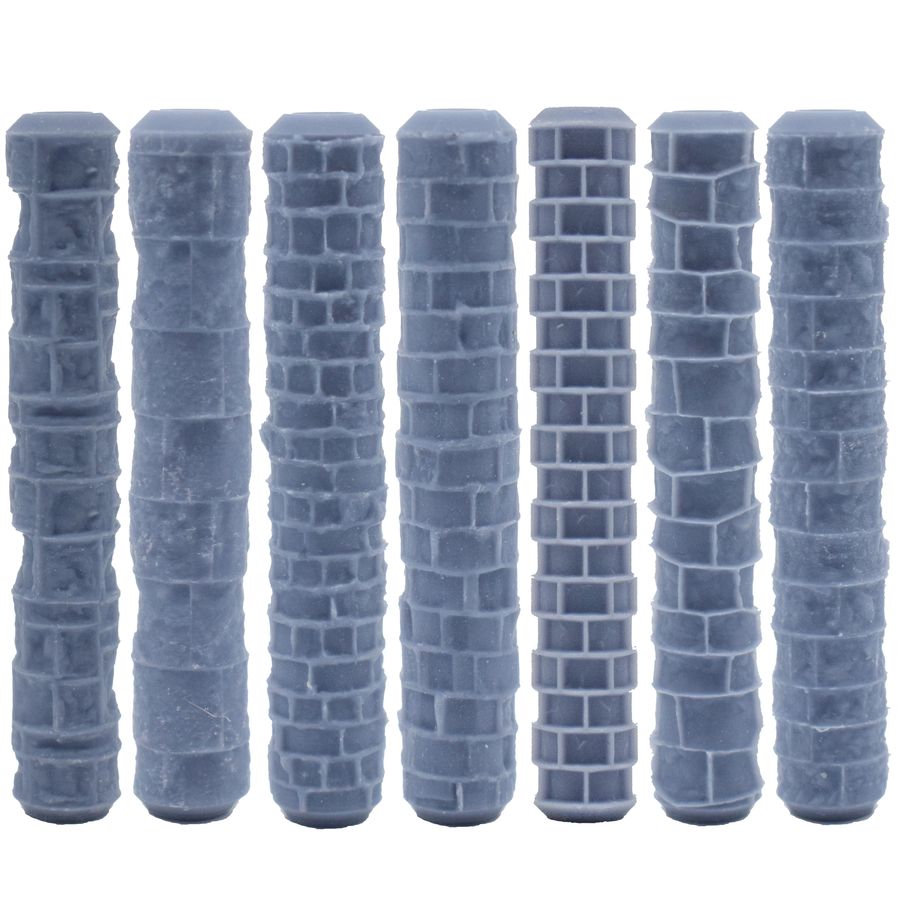 7 rodillos textura arcilla polimérica REDPALACE Crafts, herramientas para modelar cerámica DIY, patrones decorativos para artesanía, ideal para Warhammer, HeroQuest y más | 78mm x 12,5mm