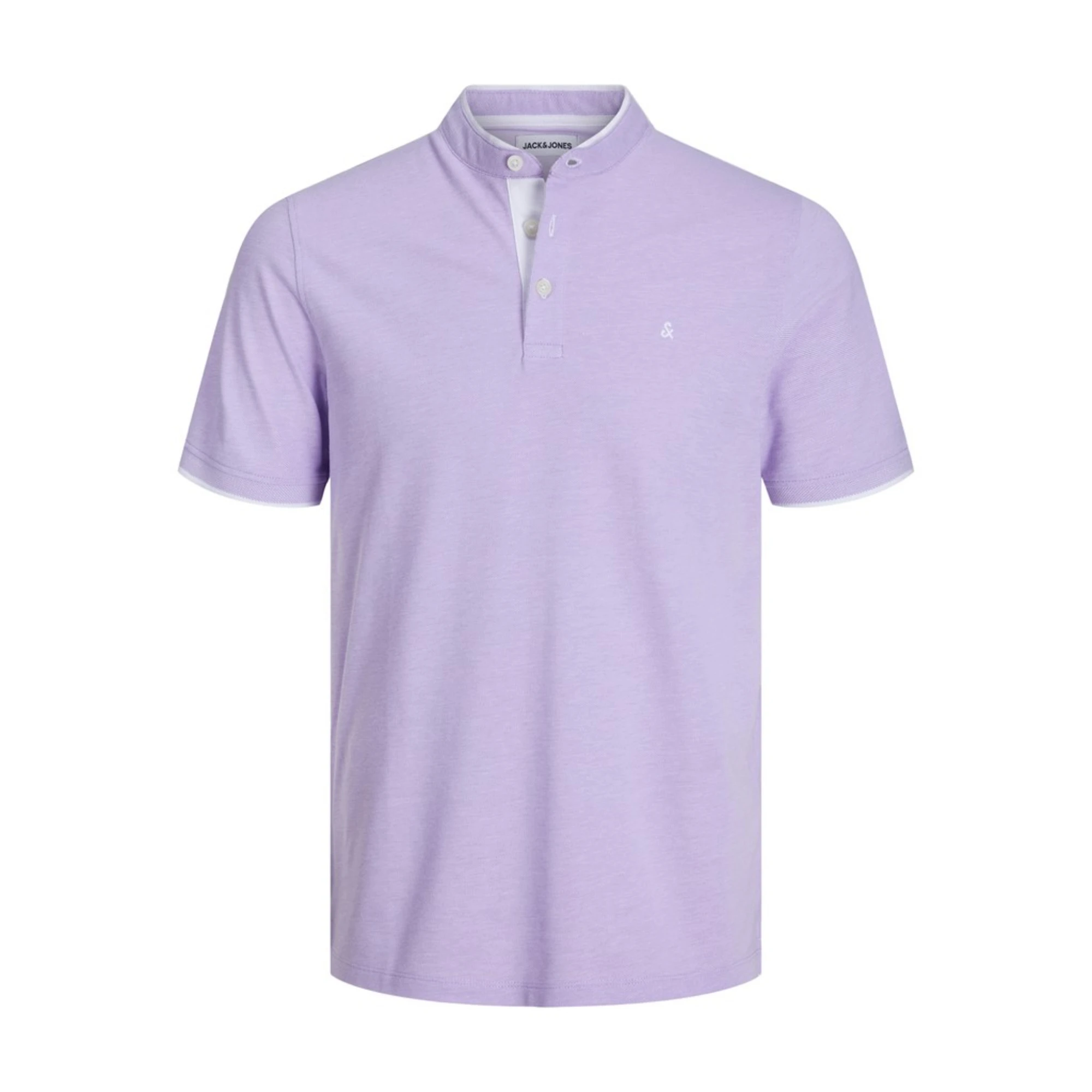 JACK&JONES 12199711 JJEPAULOS MAO POLO SS NOOS Hombre Polo Camiseta Top TS Cuello 29051