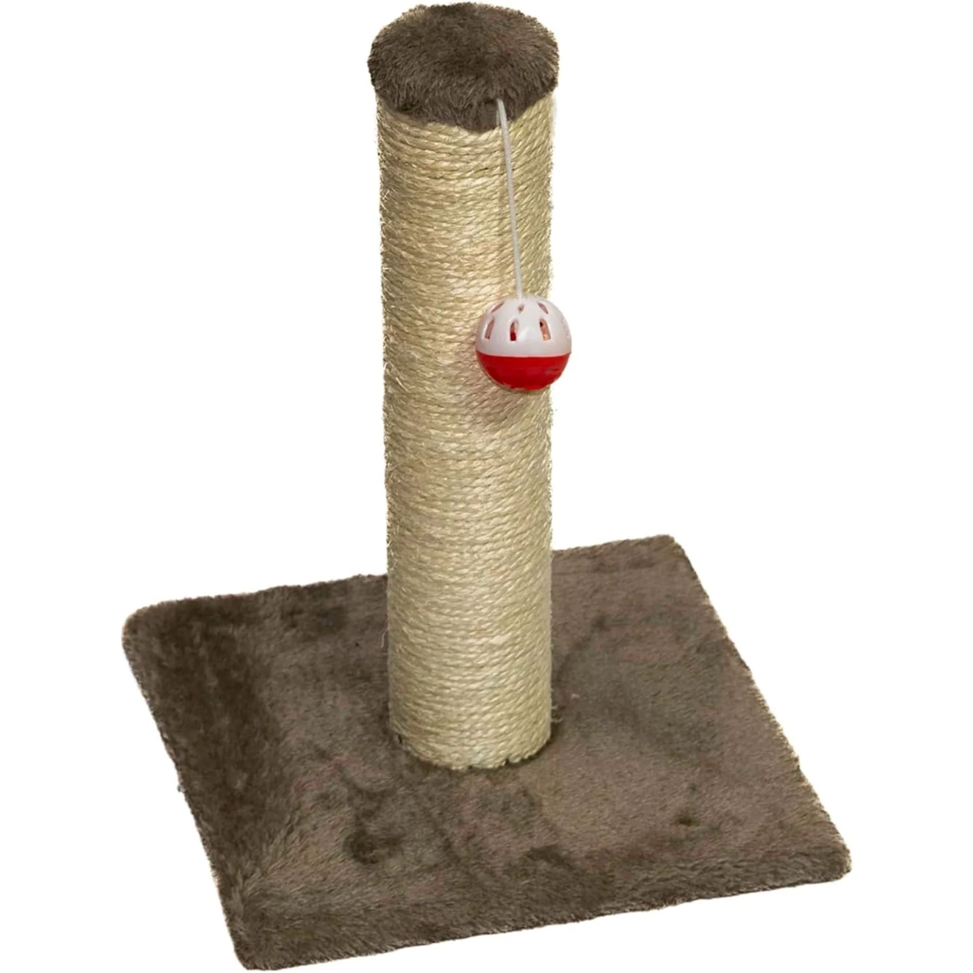 Start Electric | Poste Rascador de Sisal con Pelota Cascabel para Gatos– Base de Moqueta, 27x27x35 cm - Diversión y Cuidado para tu Mascota | Marca I'm Pets Care
