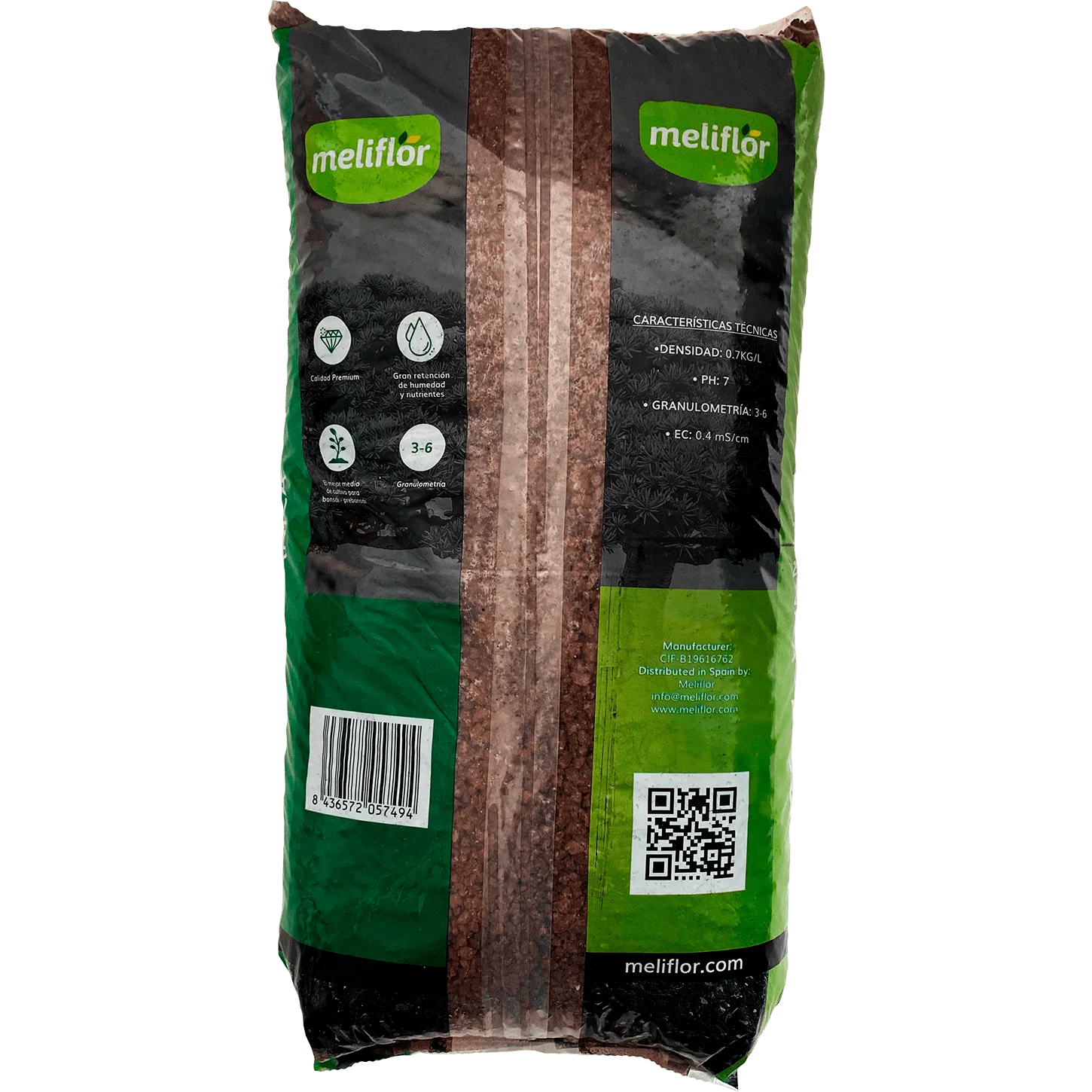 Meliflower substrate for bonsai volcanic rock (3-6mm) (crypted red puzzle) 20l