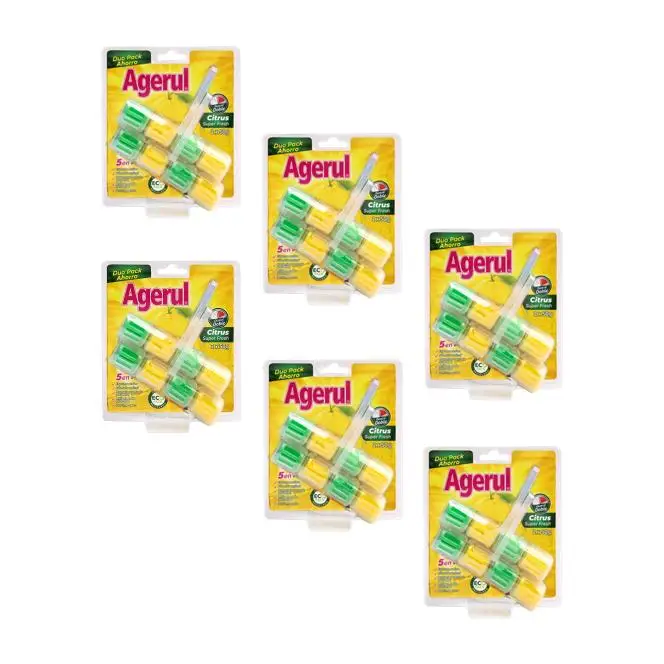 Ambientador wc Agerul Citrus Superfresh pack duo ahorro pack de 10. 50gr x 2 udes.
