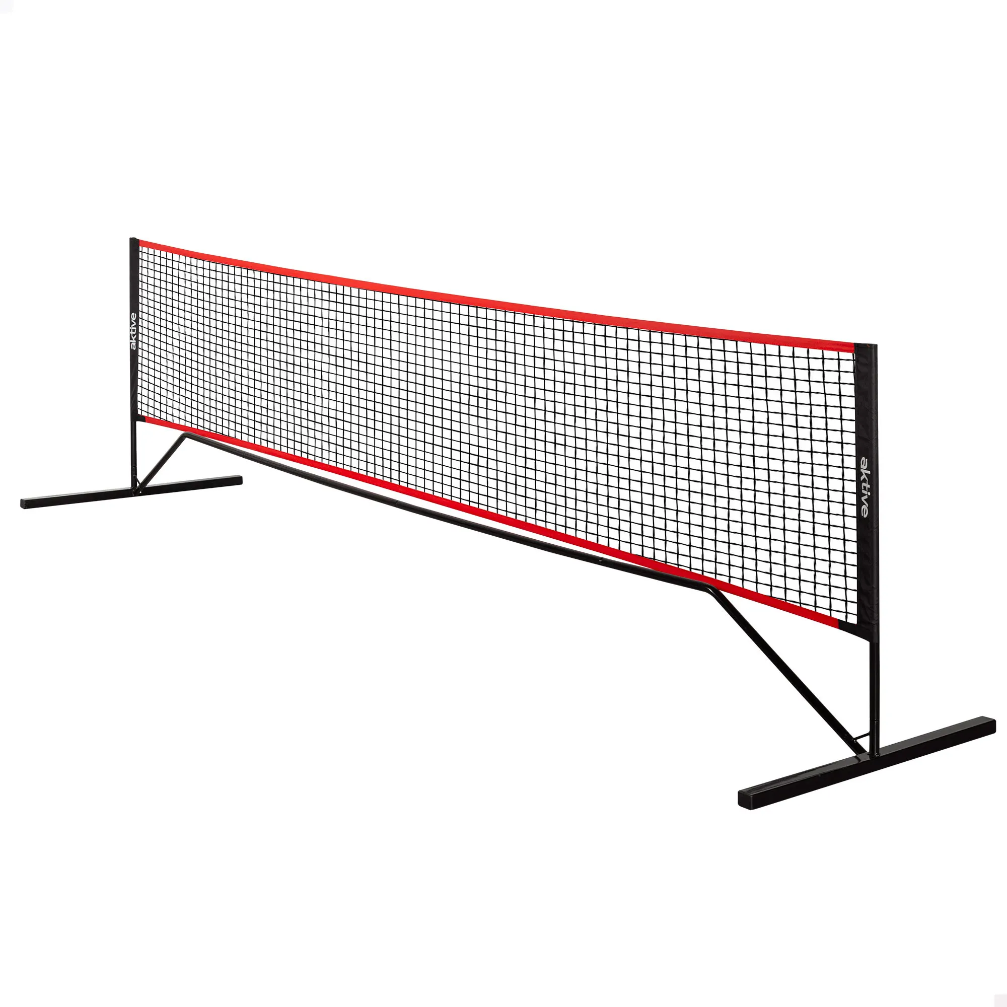 Aktive - Red de pickleball de acero desmontable, portátil y fácil de montar, medidas 370x81x91 cm, con estructura resistente, diseño ligero y bolsa de transporte incluida. Ideal para entrenamientos y