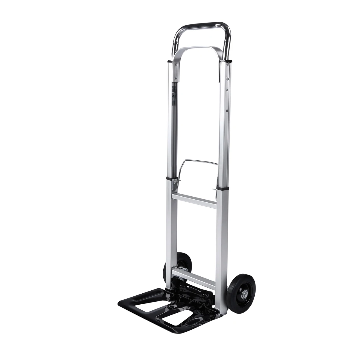 T-lovendo foldable portable aluminum hand trolley with folding shovel light trolley luggage office home cargo up to 100 Kg