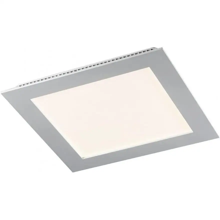 Jandei 9W LED Downlight, white square frame for recessed ceiling. To choose between 6000k cold light and Natural 4200k-150x13mm (cutting gap 135mm)