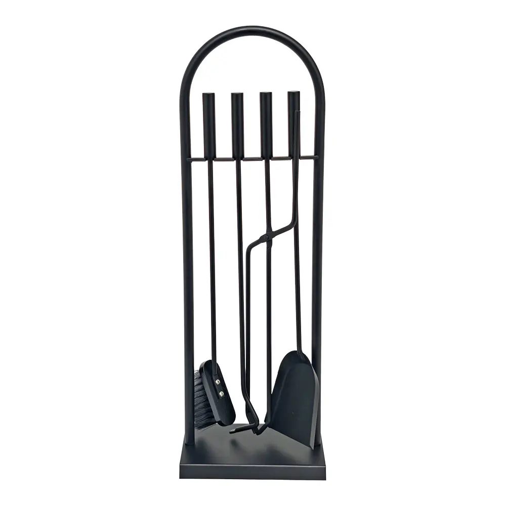 KIT DE CHIMENEA, NEGRO, 4 piezas, 23 x 68 cm