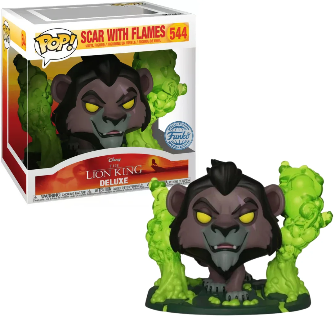 Funko Pop Deluxe Disney El Rey Leon Scar Con Llamas Special Edition 544 Figura Coleccionable