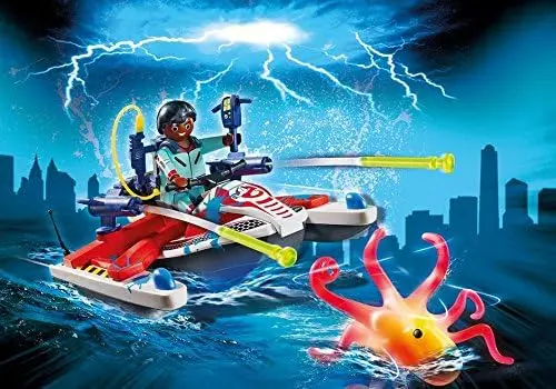 PLAYMOBIL Ghostbusters 9387 Zeddemore with jet ski, fleet, + 6 years