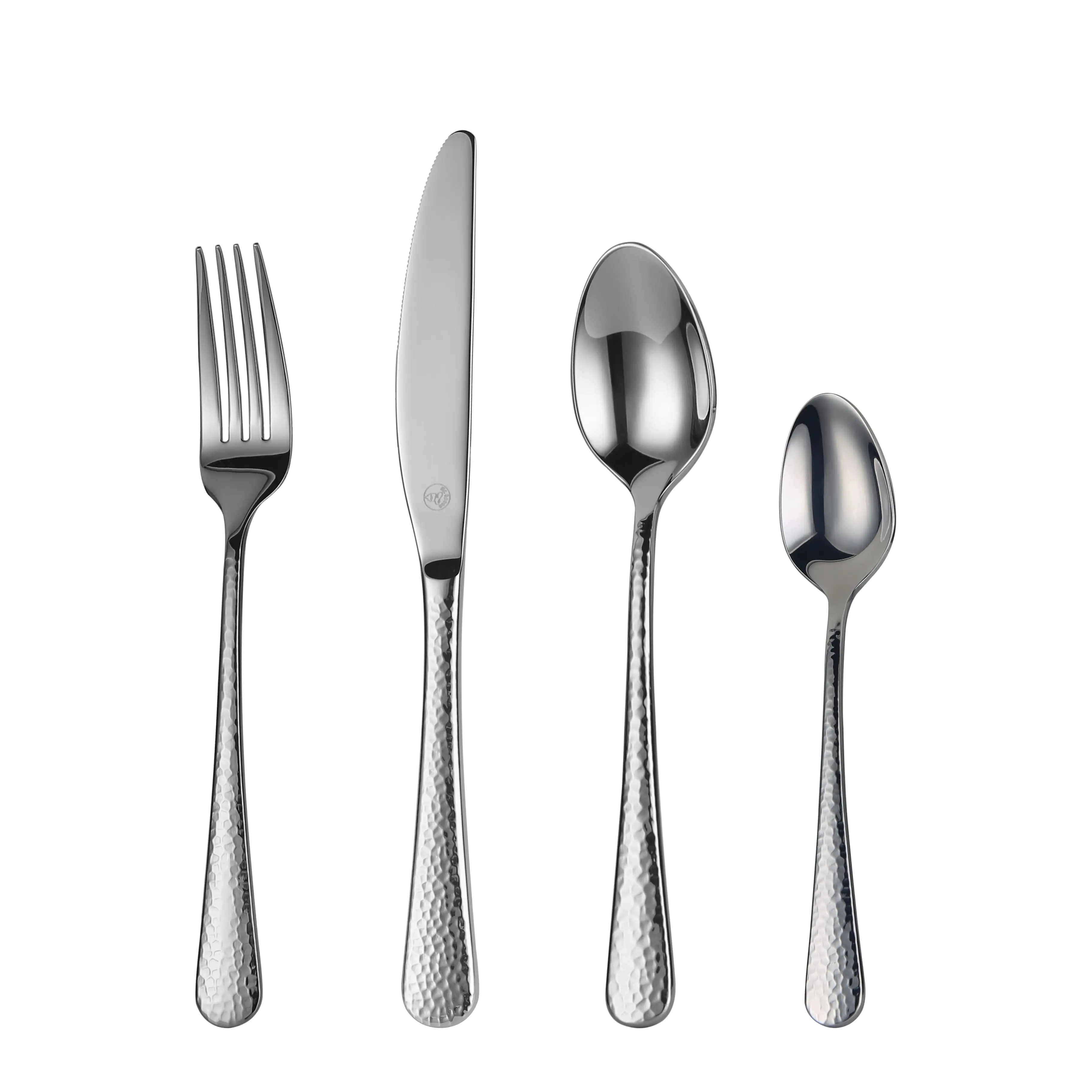 Mr.Spoon Juego 24 Piezas Cubiertos, Acero Inoxidable 18/0, Plateado Brillo, Alta acabado, Diseño moderno, Incluye cuchillo,tenedor,cuchara,cucharilla, Cubertería, Apto para lavavajillas. Ideas de