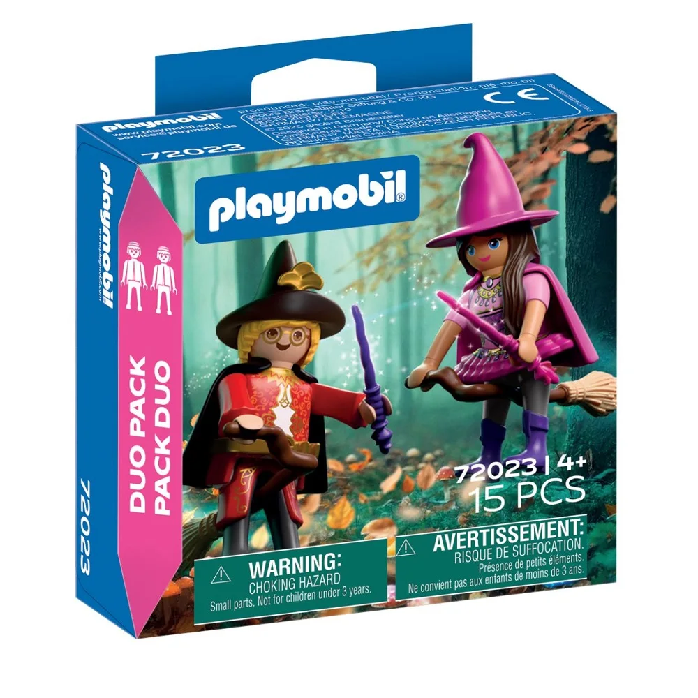PLAYMOBIL - DUO PACK BRUJA Y MAGO, 72023, TIENDA CON LICENCIA OFICIAL, ENVIO URGENTE 24-48 HORAS EN PENÍNSULA, FAMOBIL, CLICKS, JUGUETES, NIÑOS, NIÑAS, FIGURAS, MUÑECOS, 100% ORIGINAL, HARRY