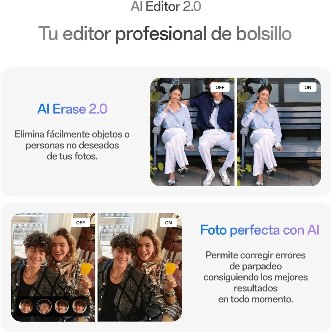 OPPO Reno14 F 5G 8GB 256GB 6.57″ AMOLED 50MP IP69 Carga Rápida 45W Opal Blue (Versión Española) Garantía 3 años 6