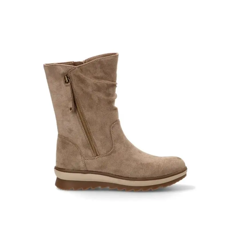Botin Etika - Mujer - Suela Plana - Modelo 11115 - Color Taupe