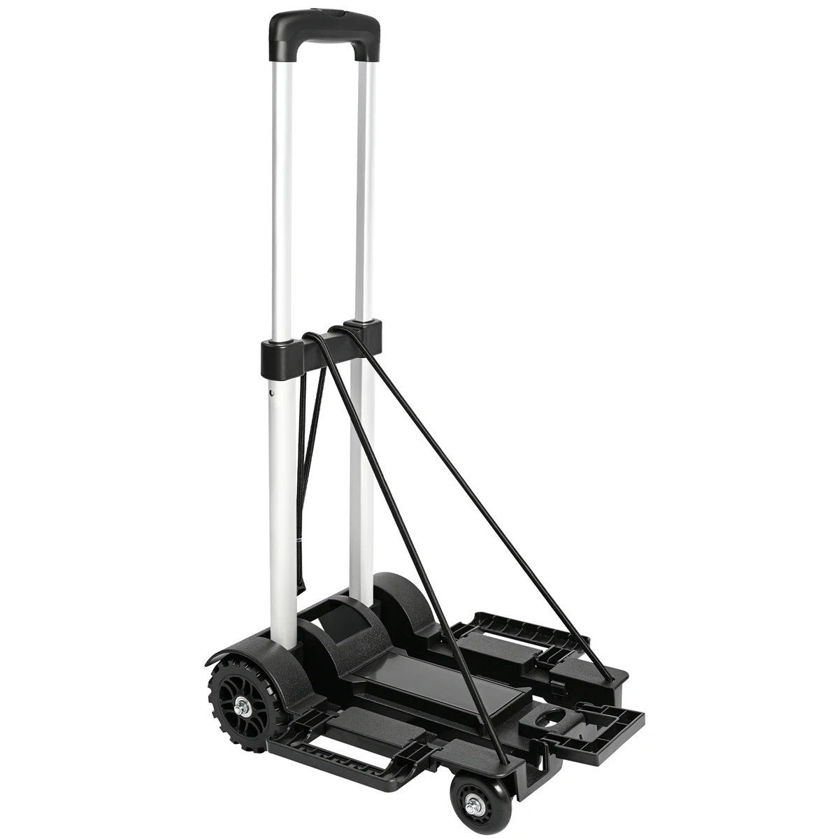 T-lovendo portable foldable Trolley light trolley luggage office home with elastic hook rope aluminum compact trolley