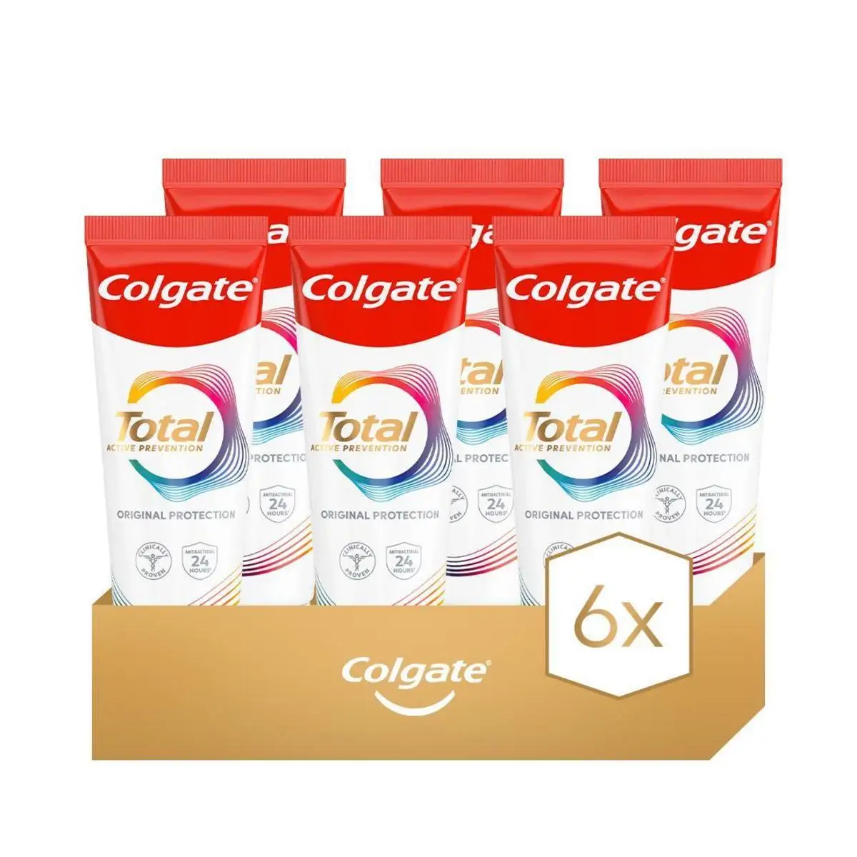 Pasta de Dientes Colgate Total Prevención Activa Original 75ml - Pack de 6