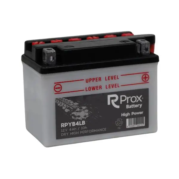 Batería Moto YTX4L-BS AGM High Power 12V 3Ah 40Amp. Máximo Poder de Arranque. RC Prox Battery  Made in Europa.