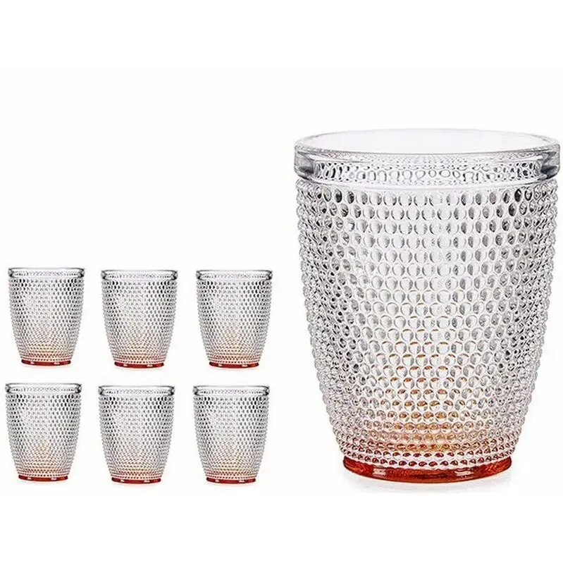 Gerimport Set 6 Vasos Cristal Puntos Agua Ámbar 30 Cl - Cristal Resistente