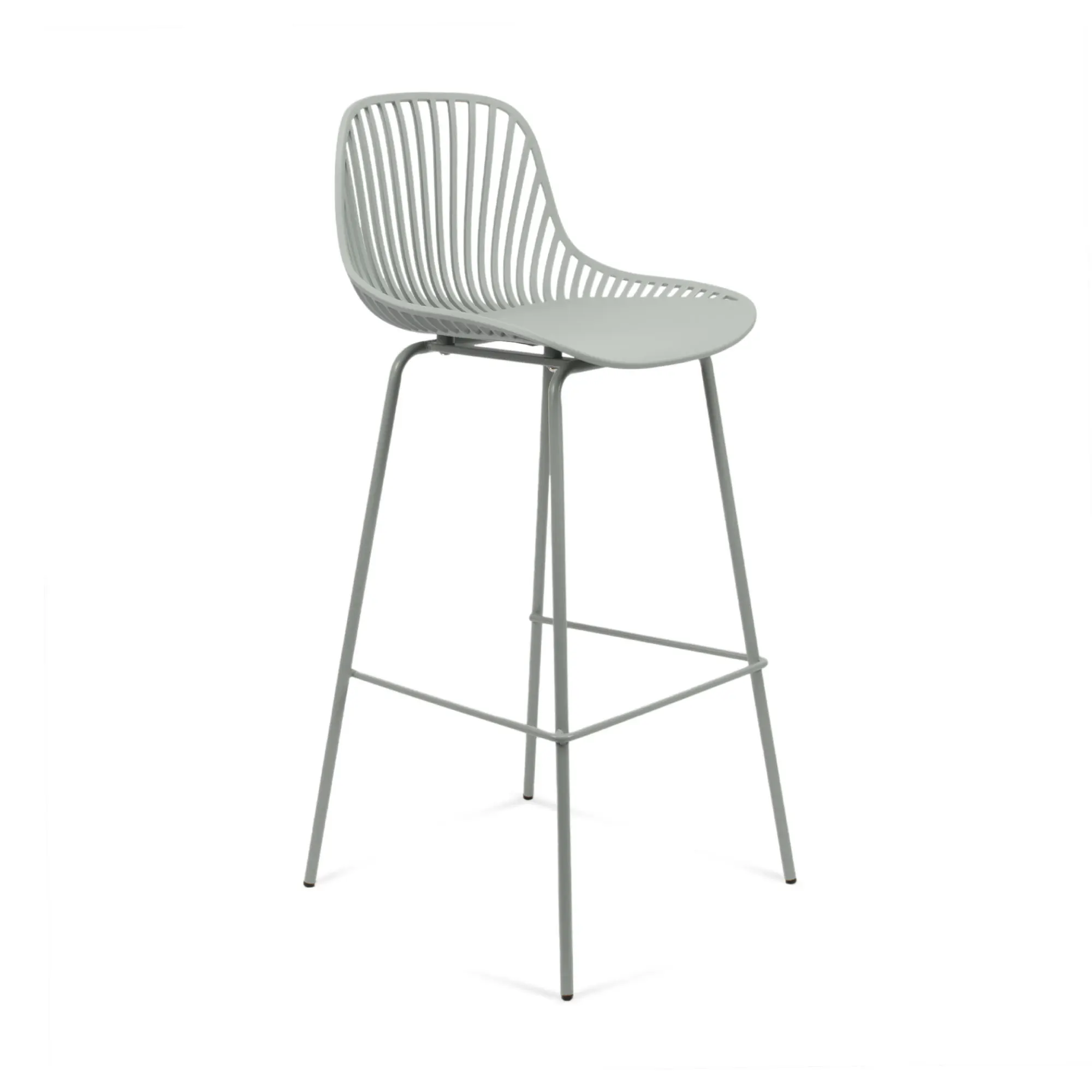 The Secret Home - Taburete de Polipropileno y Metal - Asiento Extra para el Hogar - Ideal para Cocina