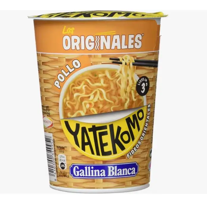 Box of 8 units yatekomo chicken noodles 60g