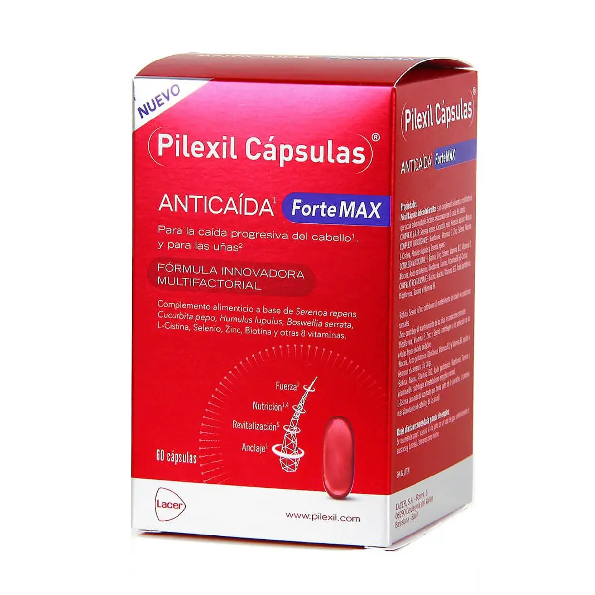 Pilexil forte max capsulas anticaída 60 cápsulas