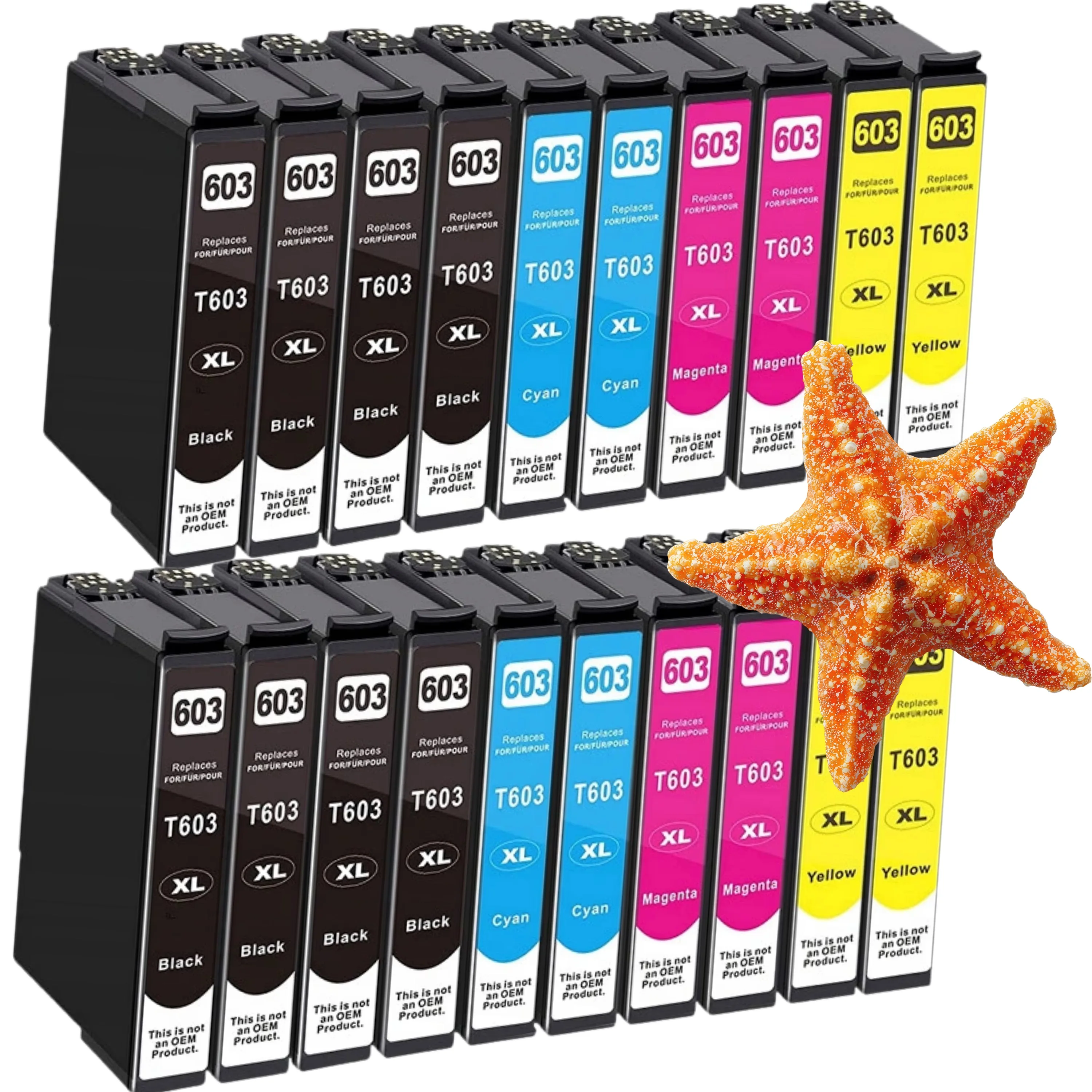 20 Cartuchos de Tinta Compatibles Epson 603XL para Impresoras Expression Home XP-2100/XP-3100/XP-4100 y WorkForce WF-2810/WF-2850 – Set de 4 Colores