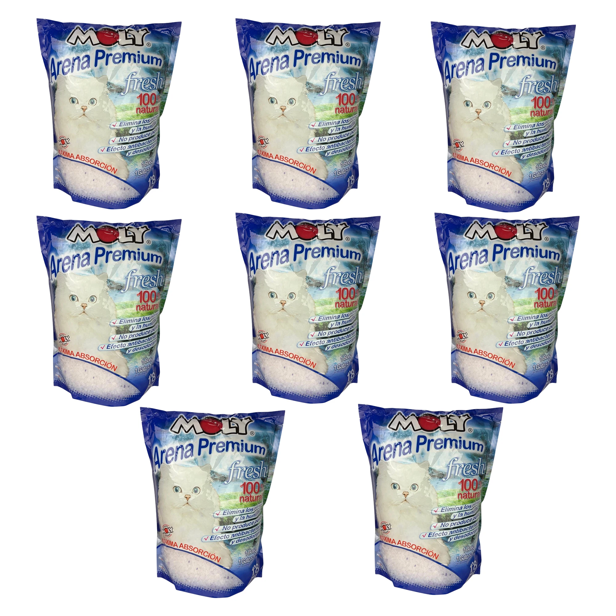 ARENA GATOS GEL SILICE MOLY PREMIUM 34,3 LITROS 14,4 KILOS