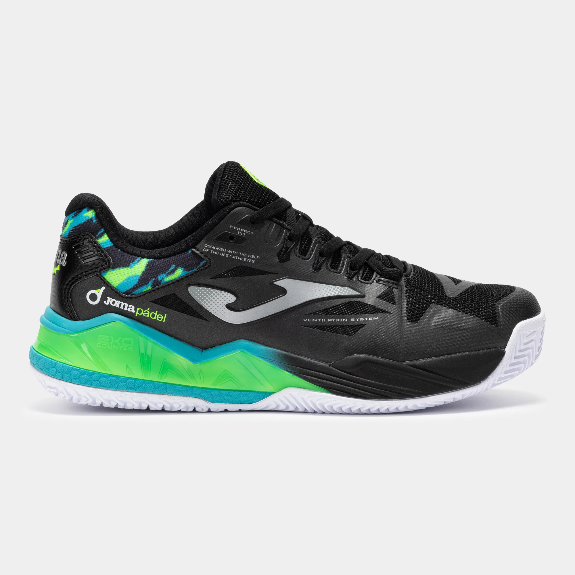 Zapatilla Pádel Hombre Joma Spin 2501 Negro Transpirable